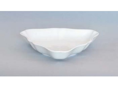 Triangular salad bowl 24cm white Bohemia porcelain Dubí