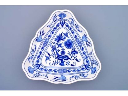 Zwiebelmuster Triangular salad bowl 24 cm Original Blue Onion Pattern Bohemia from Dubi