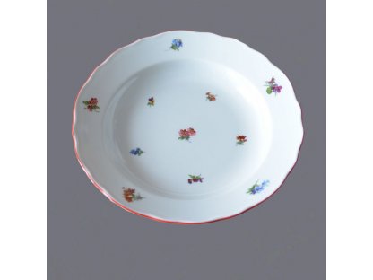 Miska srdce házenka Rakouská červená linka český porcelán Dubí