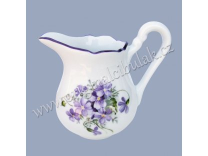 Milchglas Veilchen 0,16 l Tschechisches Porzellan Dubí violette Linie
