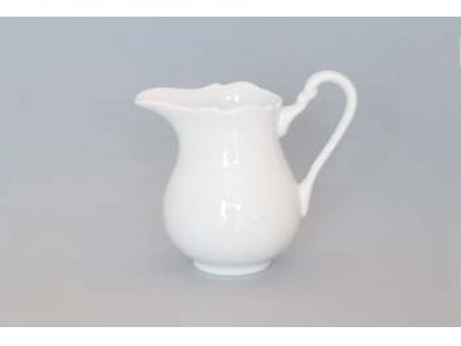 Milk jug white porcelain high 0,16 l Czech porcelain Dubí