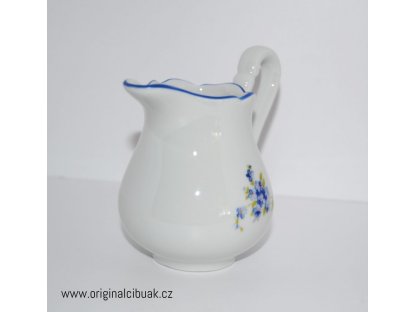 Mlékovka  vysoká 0,16 l Pomněnky modrá linka originální porcelán Dubí