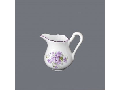 High 0.16l milk jug Violets Bohemia porcelain Dubí