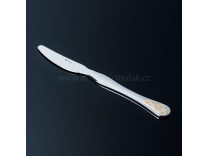 Nůž jídelní  TONER Baroko Gold zlacený  1 ks nerez 6009