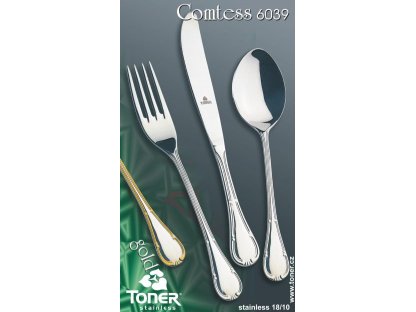 Dining knife TONER Comtess 1 piece stainless steel 6039