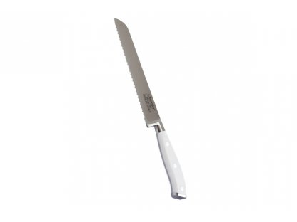 nůž kuchyňský na chléb  Berndorf Sandrik ocel čepel 20 cm Profi Line Exclusive bílý