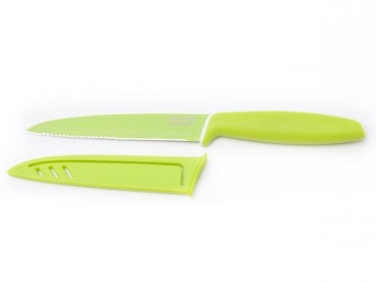 nůž kuchyňský univerzální Sandrik Berndorf  ocel čepel 13 cm teflonový Collini zelený