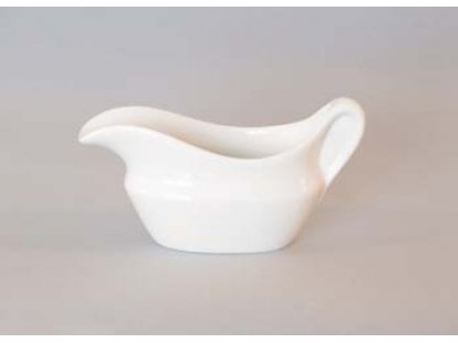 Saucepan porcelain white oval without base with handle 0,10 l Czech porcelain Dubí 1st quality