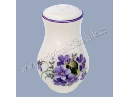 Pepperpot sprinkling violet 7,5 cm Czech porcelain Dubí violet line