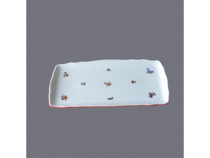 Square tray 33cm Handball Bohemia porcelain Dubí