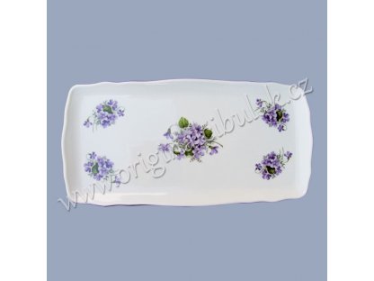tray square violets 33 cm porcelain Dubi violet line