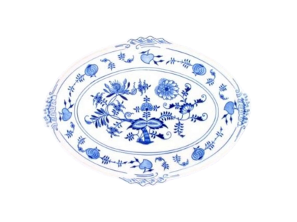 Zwiebelmuster Ovales Tablett 42cm Original Bohemia Porzellan Dubi Karlsbader 