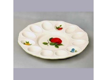 Party Eiertablett  24,3 cm ohne Loch OBST Bohemia Porzellan Dubí 