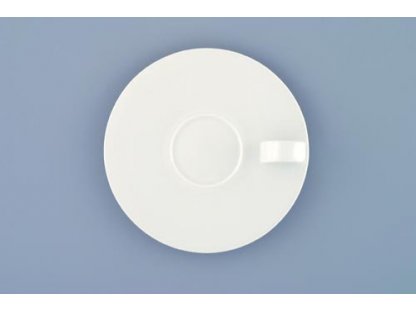 Podšálek Bohemia espresso 10cm 50g White design prof. arch. Jiří Pelc Český porcelán Dubí 2.jakost