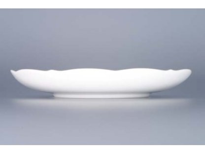 Saucer porcelain white broth, 17,5 cm Czech porcelain Dubí