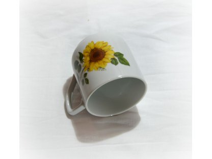 porcelain Mug with print Český porcelán a.s. Dubí Five Sunflowers