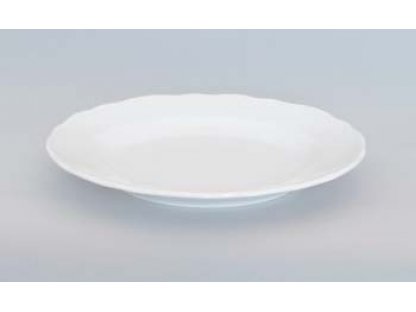 Porcelain plate white shallow 24cm Czech porcelain 2nd quality