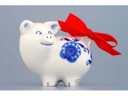 Cibulák Prasátko 7,2 x 8,2 cm 110g Originál Český porcelán Dubí 