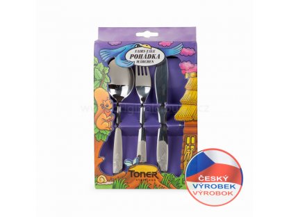 Cutlery TONER baby children eating set 3 pieces for 1 person stainless steel4
