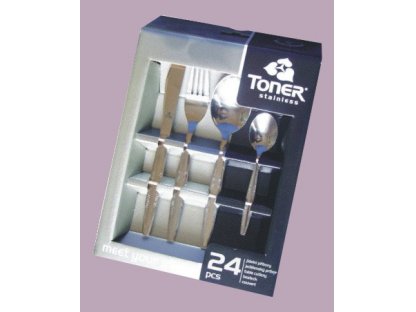 Cutlery TONER Lido dining set 24 pcs for 6 persons stainless steel 6010
