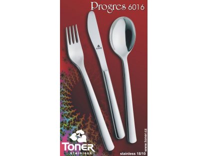 Příbory TONER Progres  jídelní sada  24 ks pro 6 osob nerez 6016