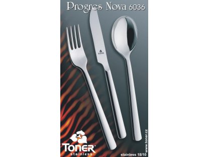 Příbory Toner Progres Nova 24 dílů,sada 6 osob nerez 6036