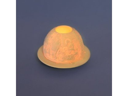 Průsvitka betlém 12,5 x 8,2cm Český porcelán Dubí 