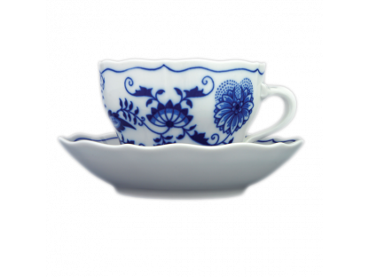 Zwiebelmuster Mirrored cup and saucer 0.12 l A/1+ZA/1 210g Original Blue Onion Pattern Bohemia from Dubi