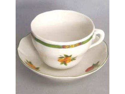 Cup and saucer B+B 0.20l Fruit Bohemia porcelain Dubí