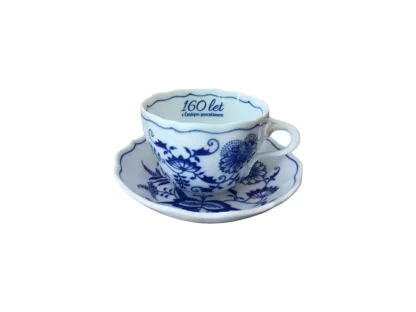 Cibulák Šálka ​​a podšálka B+B 0,020l 160 rokov porcelánu v Dubí Originálny Český Porcelán Dubí