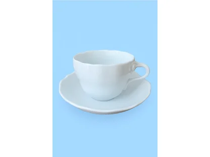 Šalek a podšálek B 0,2 L bílý český porcelán Dubí 2.jakost
