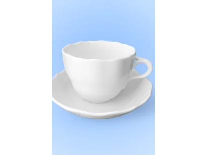 Šalek a podšálek B 0,2 L bílý český porcelán Dubí 2.jakost