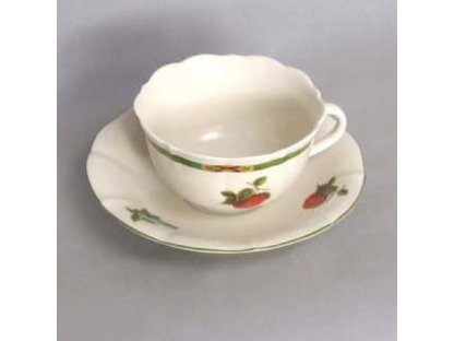 Cup and saucer C/1+ZC/1 Fruit 0,20l Bohemia from Dubi