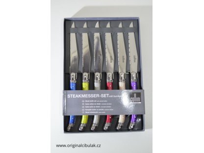 Súprava 6 ks nožov na steak farebných Berndorf Sandrik príbory nerez oceľ 1 ks
