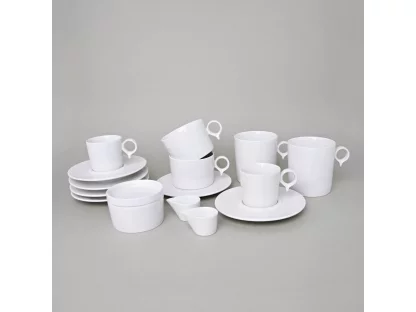 White cup and a saucer Reset cappuccino and tea 0,18 L Bohemia Porcellain