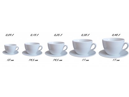 Šálek Milada  0,09 l 130g široký Český porcelán Dubí 