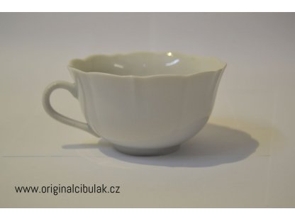 Niedrige weiße Tasse C/1, 0,20 l, original Porzellan Dubí,
