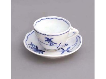 Eco Zwiebelmuster Cup A with Saucer A, Bohemia Porcelain from Dubi