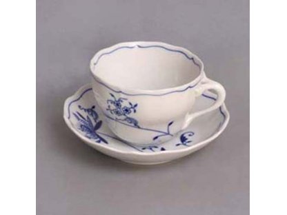 Eco Zwiebelmuster  Cup B with Saucer B,  Bohemia Porcelain from Dubi