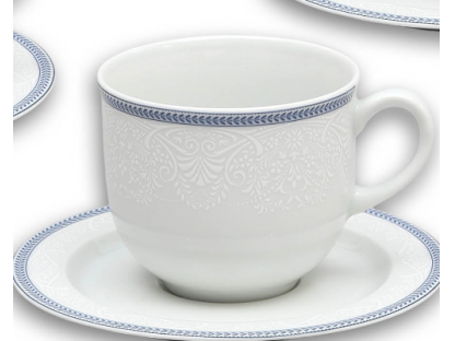 cup saucer Opal lace blue Thun 2 pieces Czech porcelain New Role