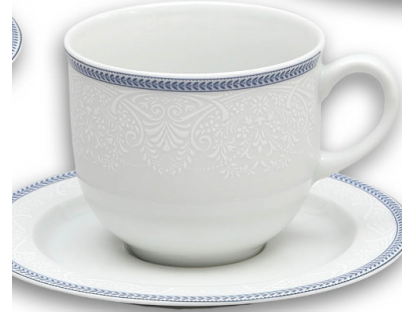 cup saucer Opal lace blue Thun 2 pieces Czech porcelain New Role