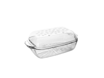 SIMAX quadratische Auflaufform mit einem Fassungsvermögen von 3,2 l und einem Deckel von 2,3 l