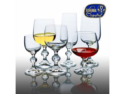 Wine glasses red Claudia 340 ml 6 pcs Crystalex CZ