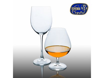 Vintage red wine glasses 820 ml 2 pcs Crystalex CZ