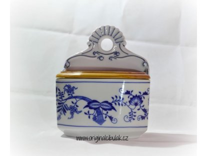 onion jar with wooden lid without inscriptions 0,70 l Czech porcelain Dubí 2nd quality