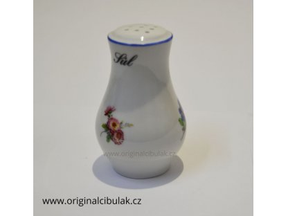 Slánka sypací 7,5 cm házenka Rakouská modrá linka originální porcelán Dubí