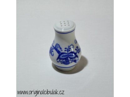 slánka sypací nápis sůl  5 cm  cibulák český porcelán Dubí