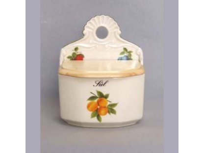 Hanging salt shaker with lid 0.70l Fruit SŮL Czech porcelain Dubí