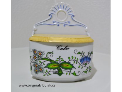 Hanging jar with lid Sugar 0,70 l coloured onion porcelain Dubí