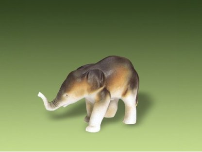 Elephant 11.0 x 4.5 x 7.5 cm 0.100g Bohemia porcelain Dubí